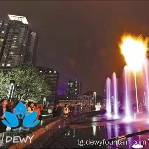 Фаввораи оташи Fartain Fore бо таъсири таркиш